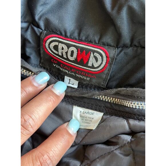 Vintage 90s Y2K Crown GWRRA Gold Wing Peg Men's Large Motorcycle Varsity Jacket - Picture 5 of 11